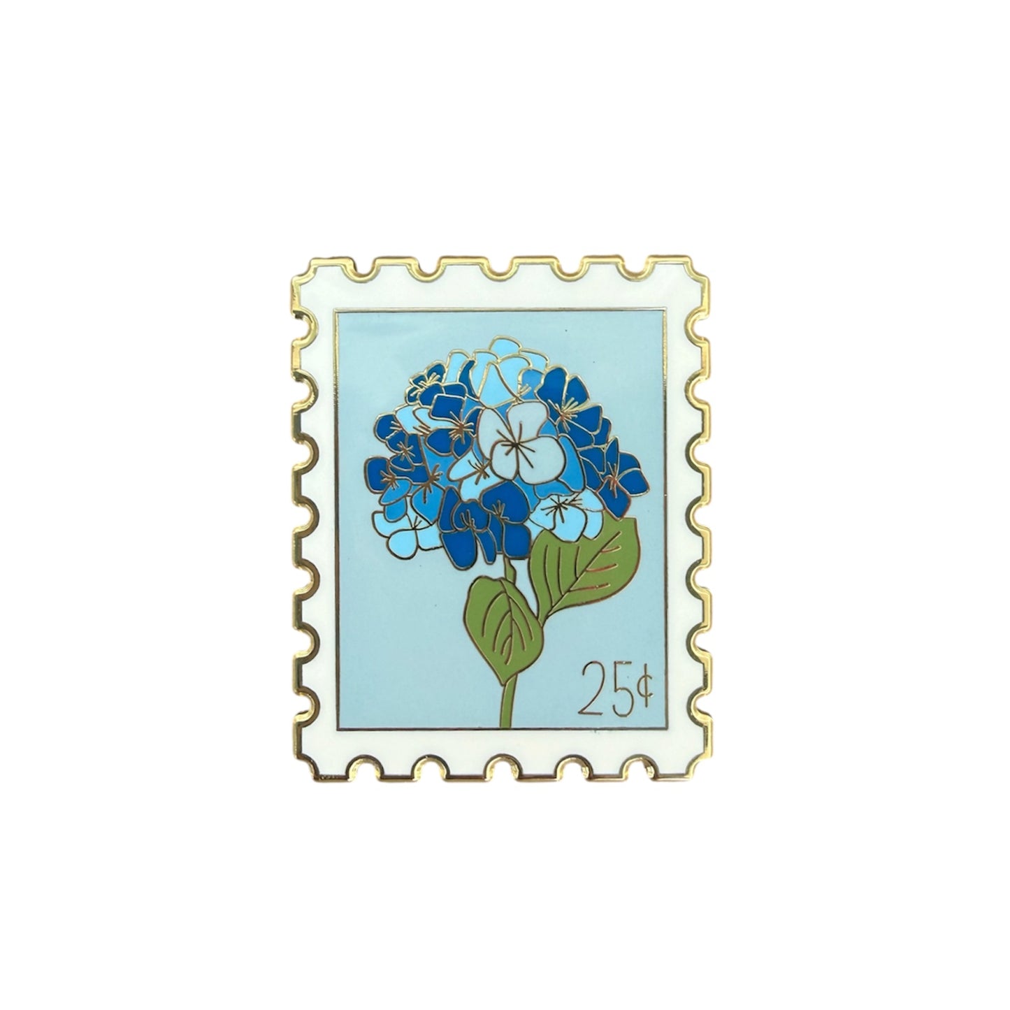 Hydrangea Stamp Enamel Pin