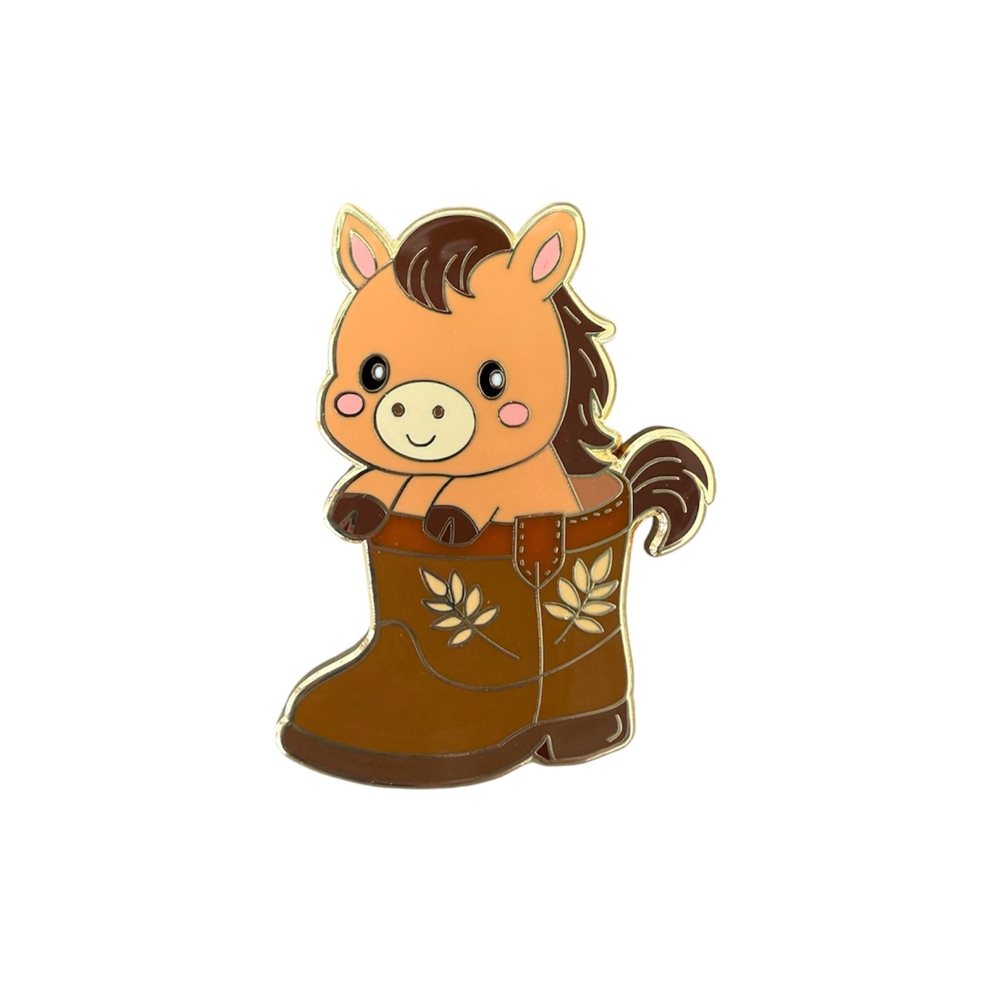 Horse In Boot Enamel Pin