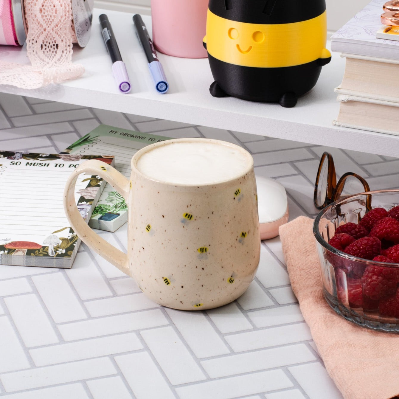 Bee Ceramic Mug Collab W/ Valerie Daoust Ceramics