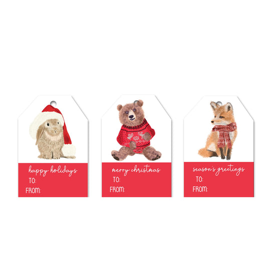 Woodland Holiday Gift Tags - 6pk