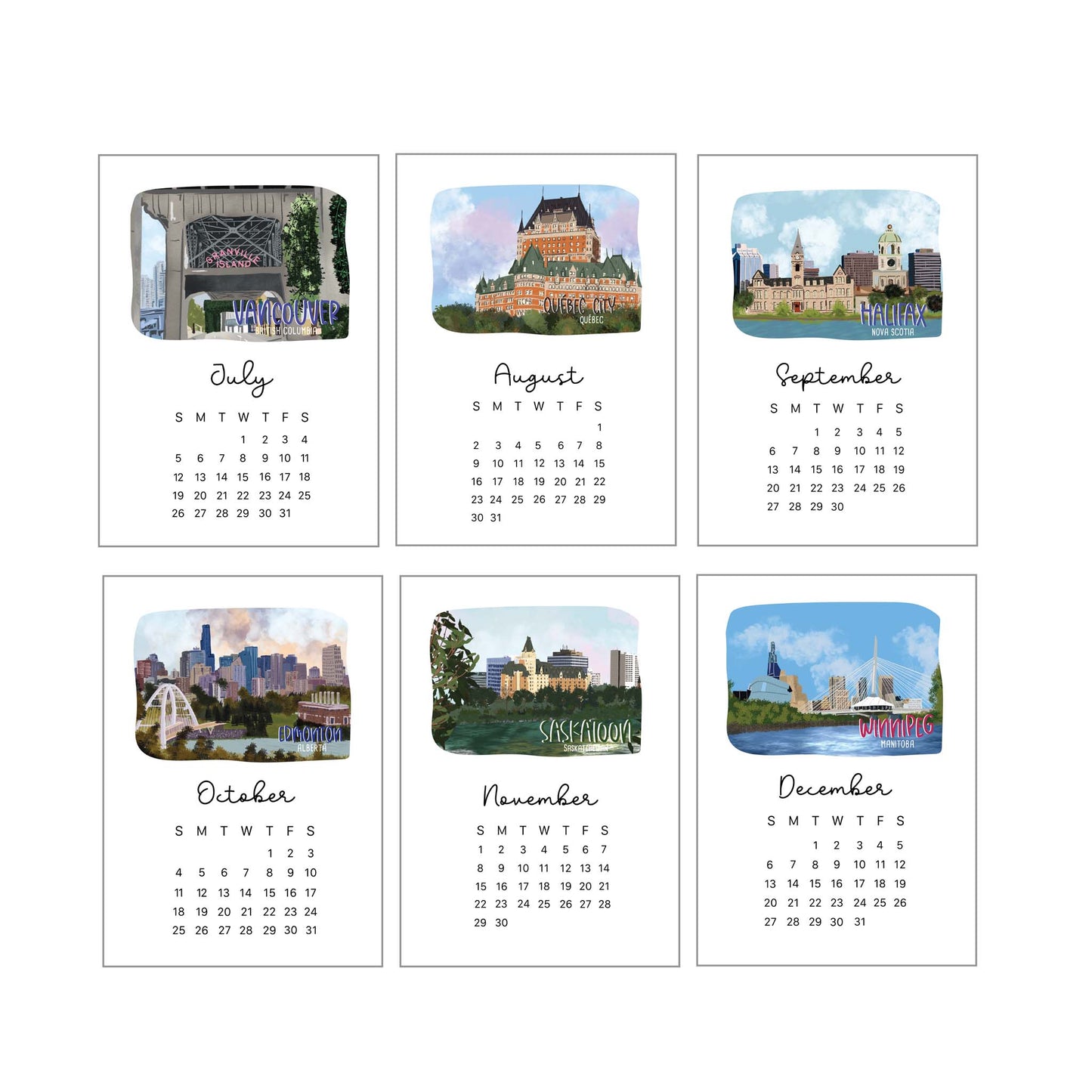 Places of Canada 2026 Desktop Calendar