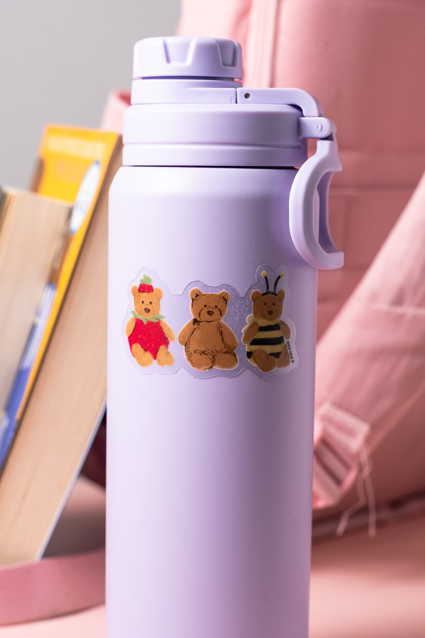 Three Little Bears Clear Vinyl Sticker