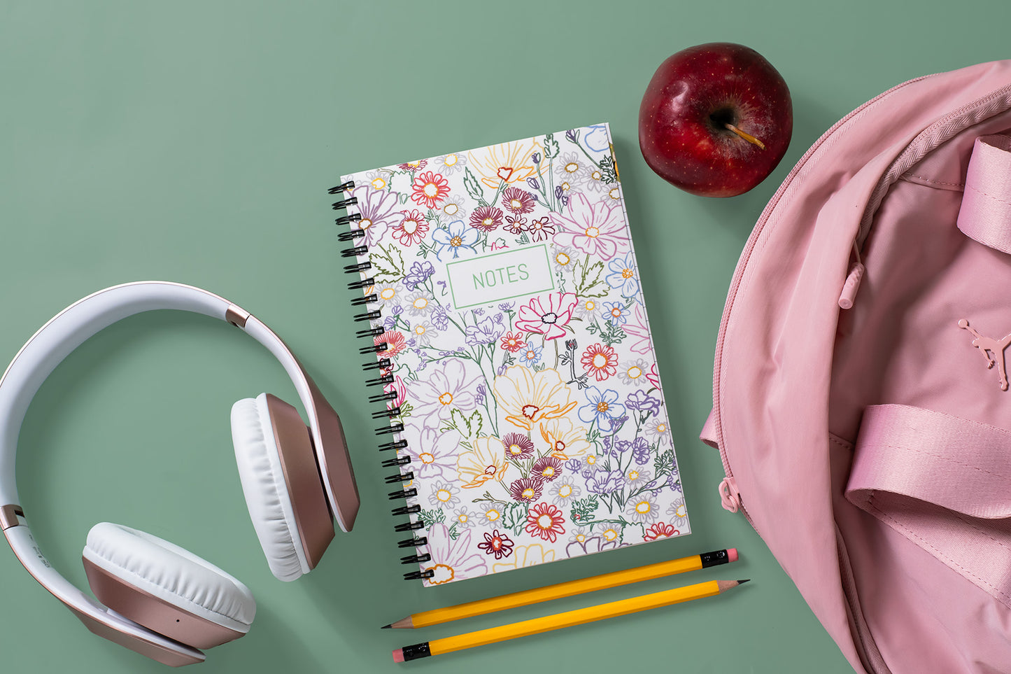 Rainbow Floral Notebook