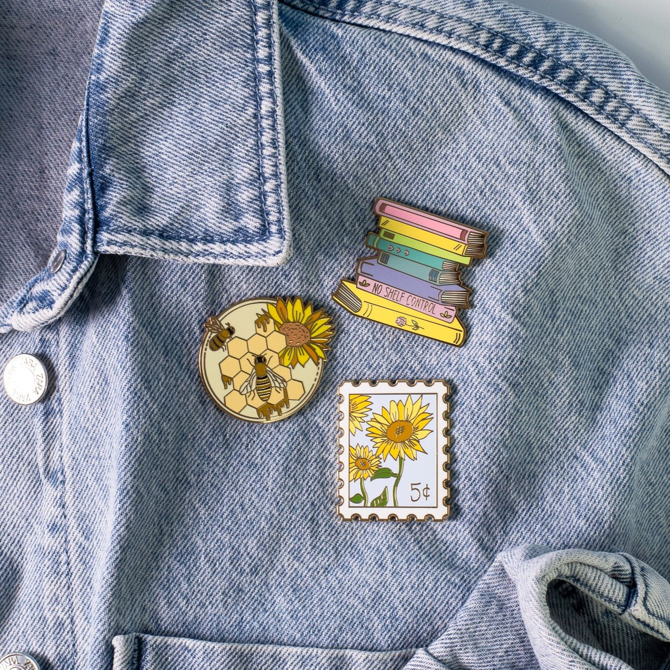 No Shelf Control Enamel Pin