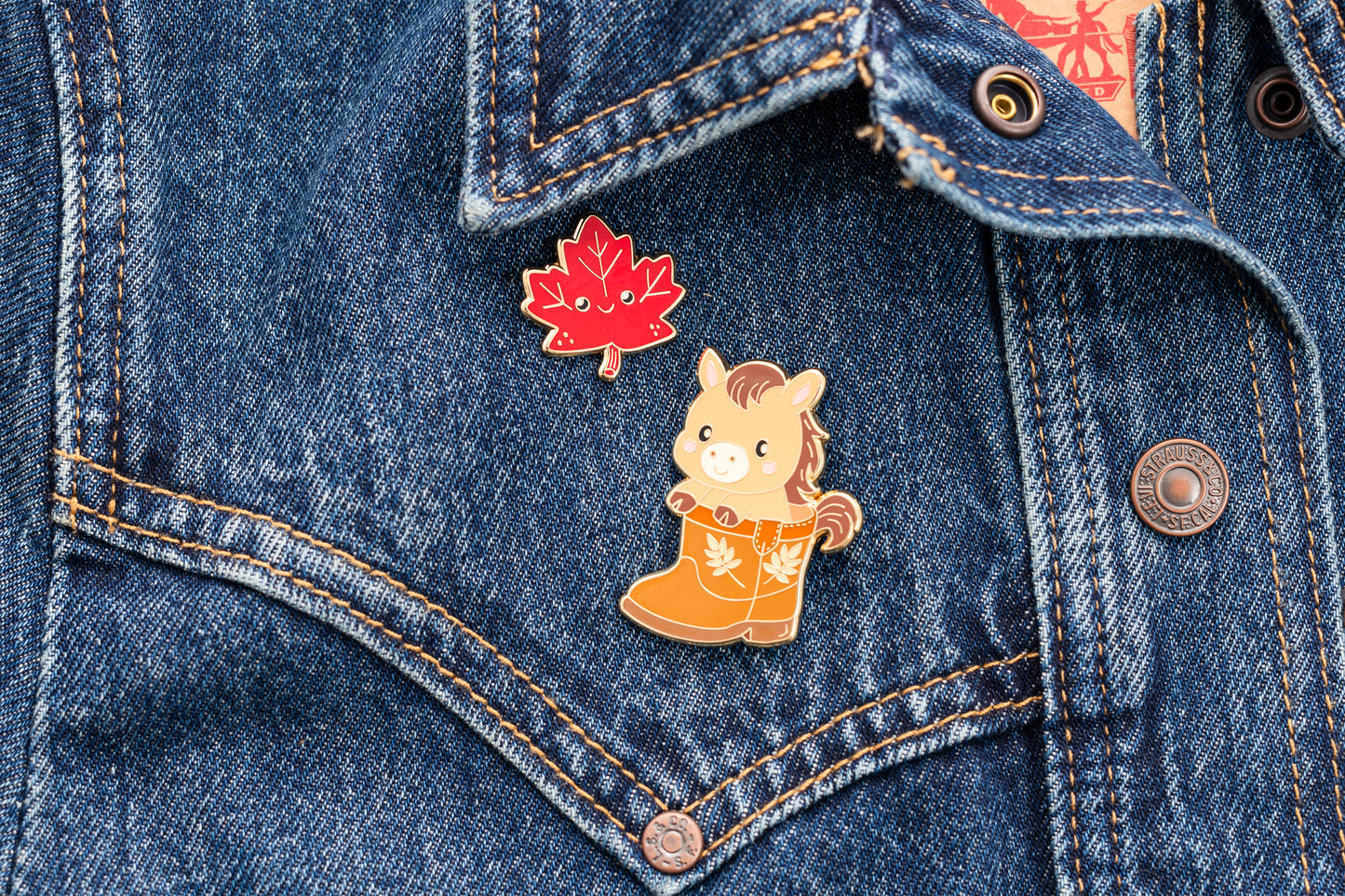 Horse In Boot Enamel Pin