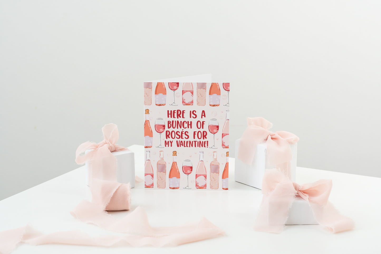 Here Is A Bunch Of Roses For My Valentine! - Greeting Card