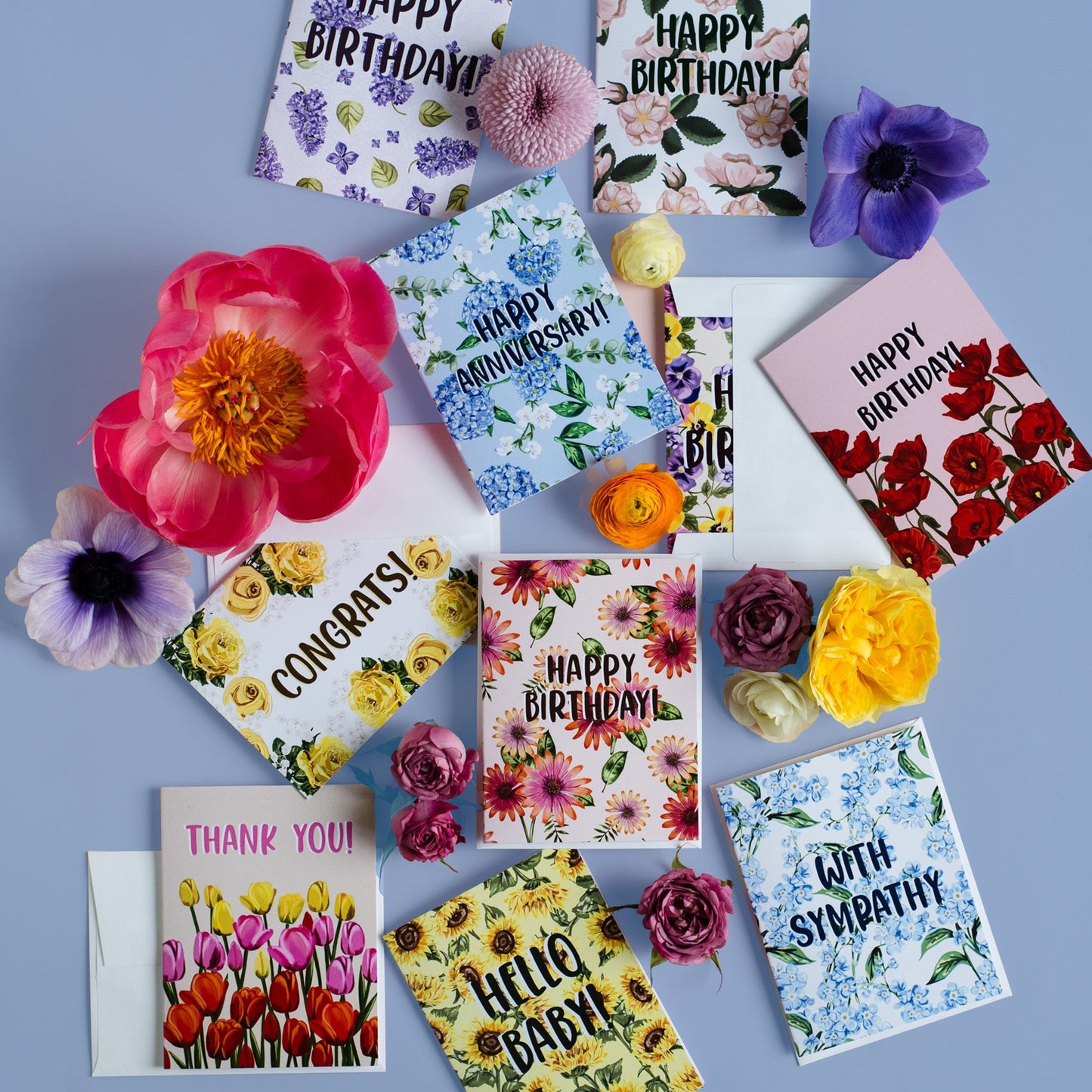 Garden Party Set - 10 Assorted Greeting Cards