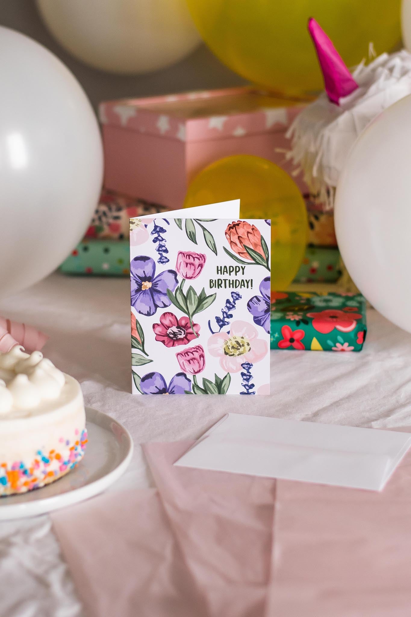 Happy Birthday (Floral) - Greeting Card