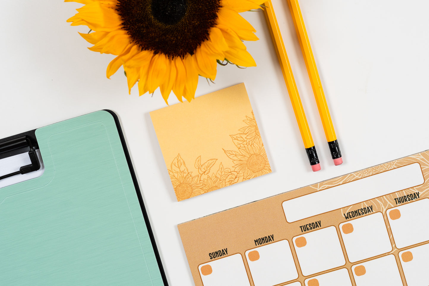 Golden Sunflower Sticky Notes