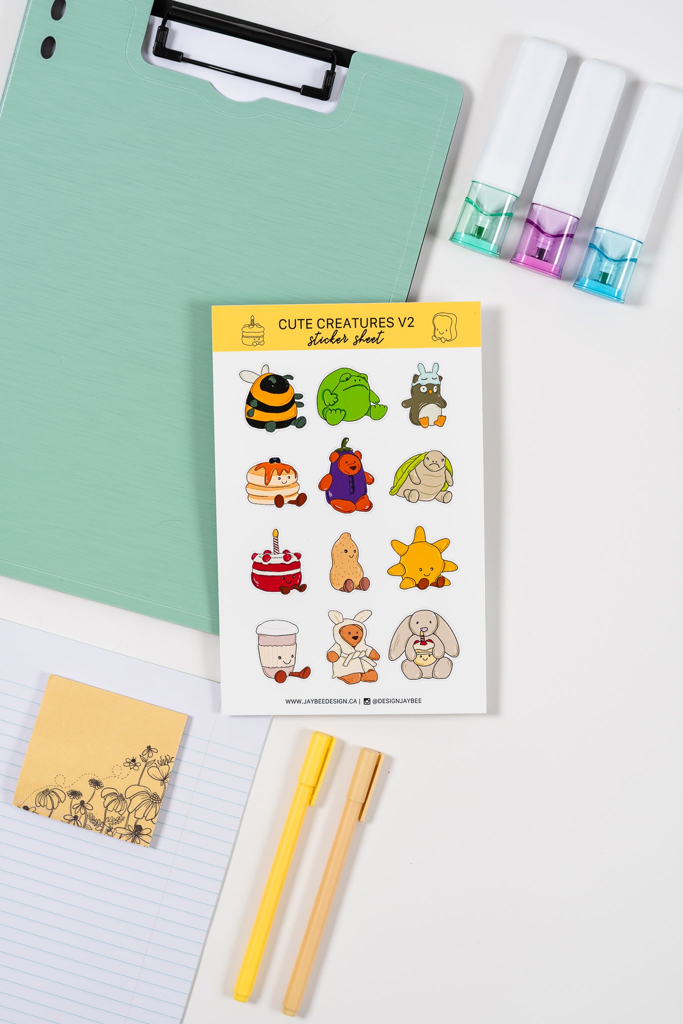 Cute Creatures V2 Sticker Sheet