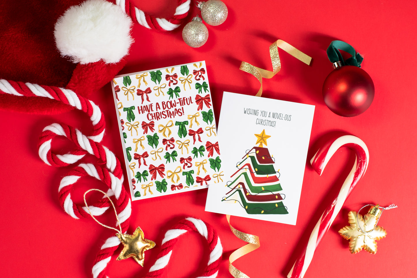 Wishing You A Novel-ous Christmas- Greeting Card