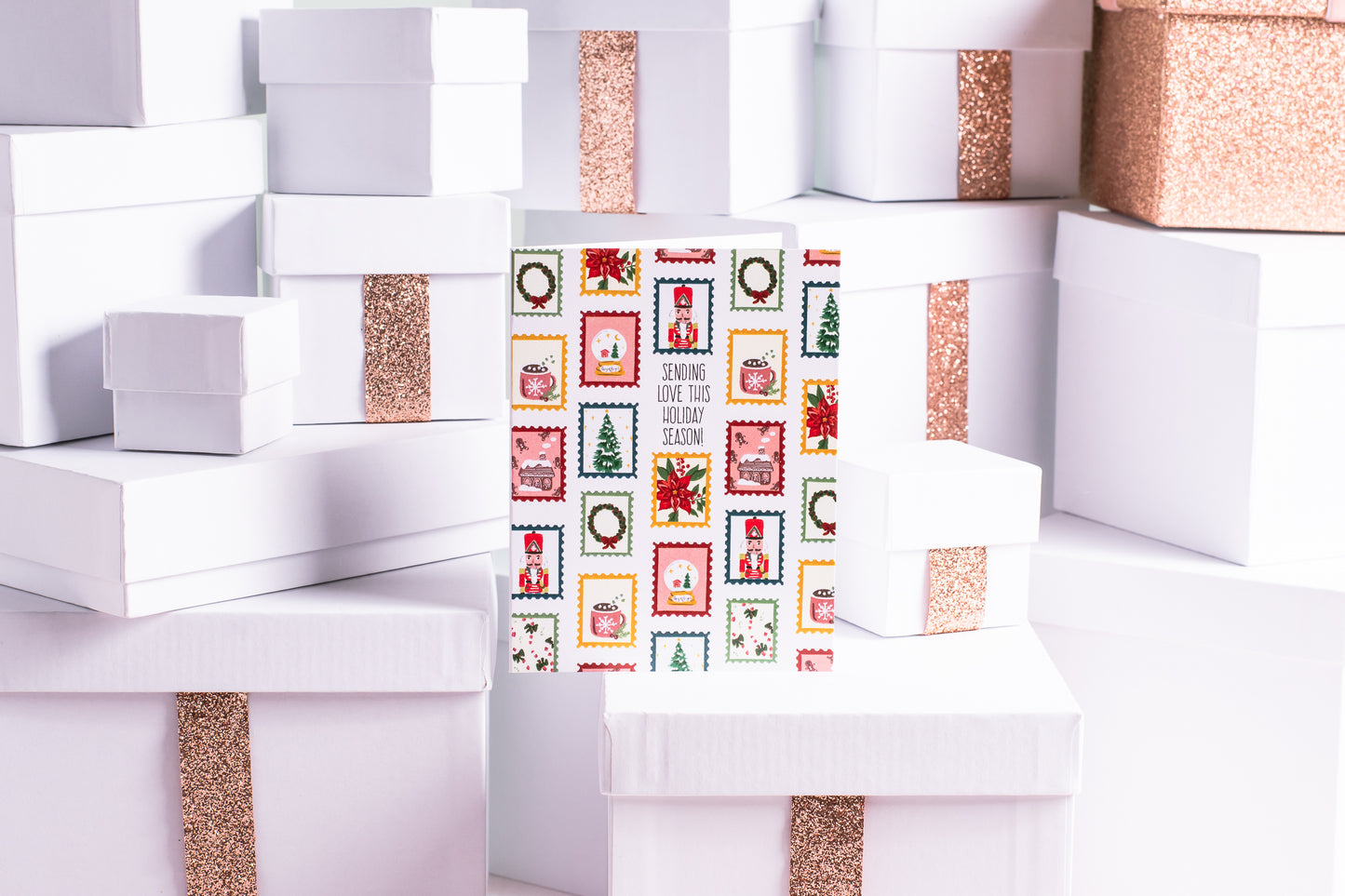 Sending Love This Holiday Season - Greeting Card