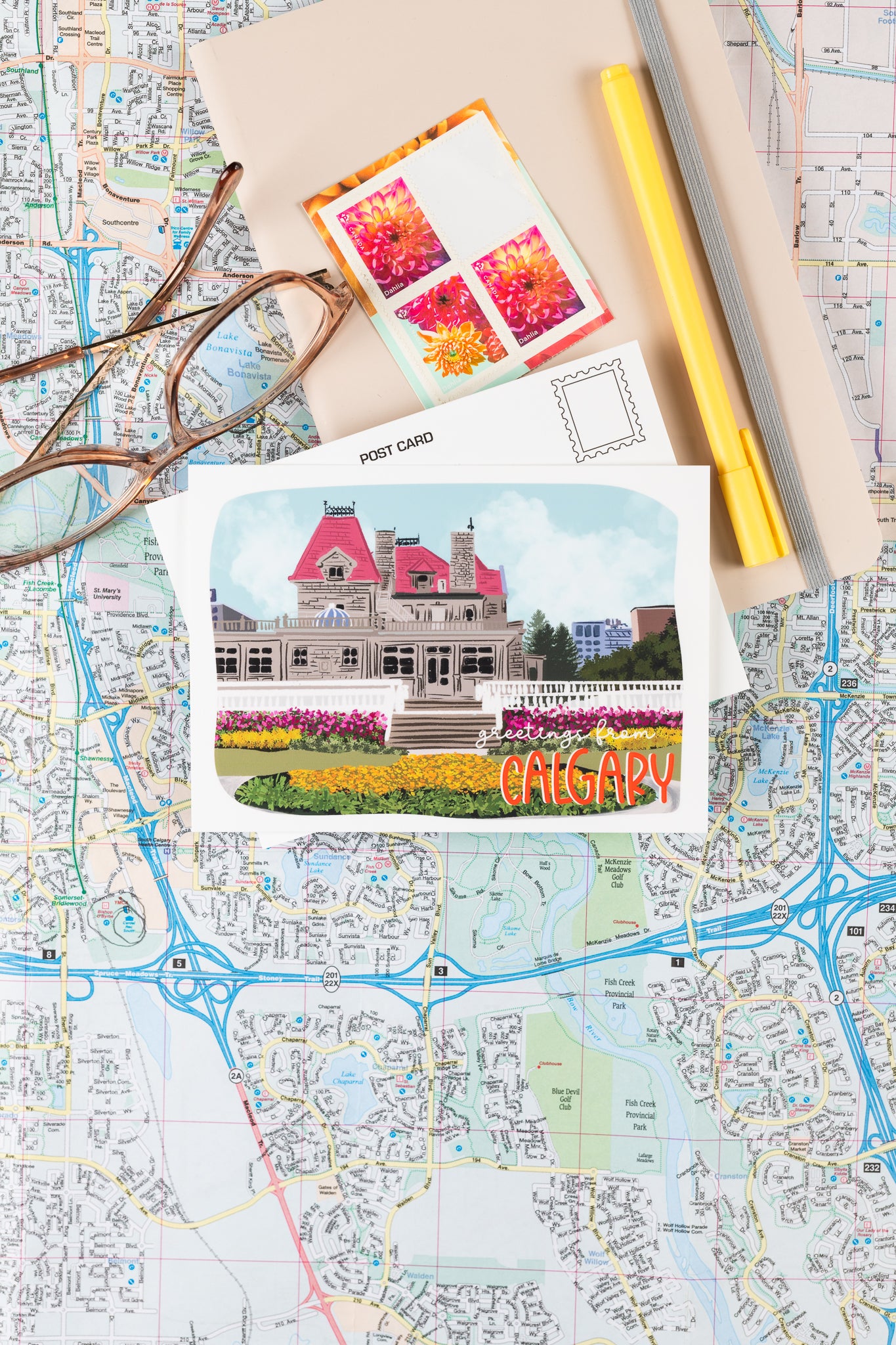 Greetings From Calgary (Lougheed House) Postcard