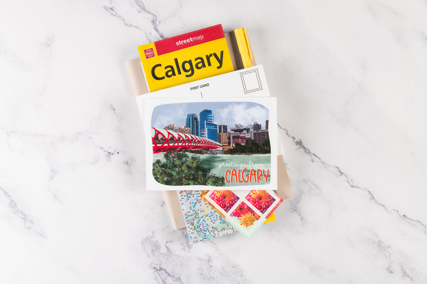 Greetings From Calgary (Peace Bridge) Postcard