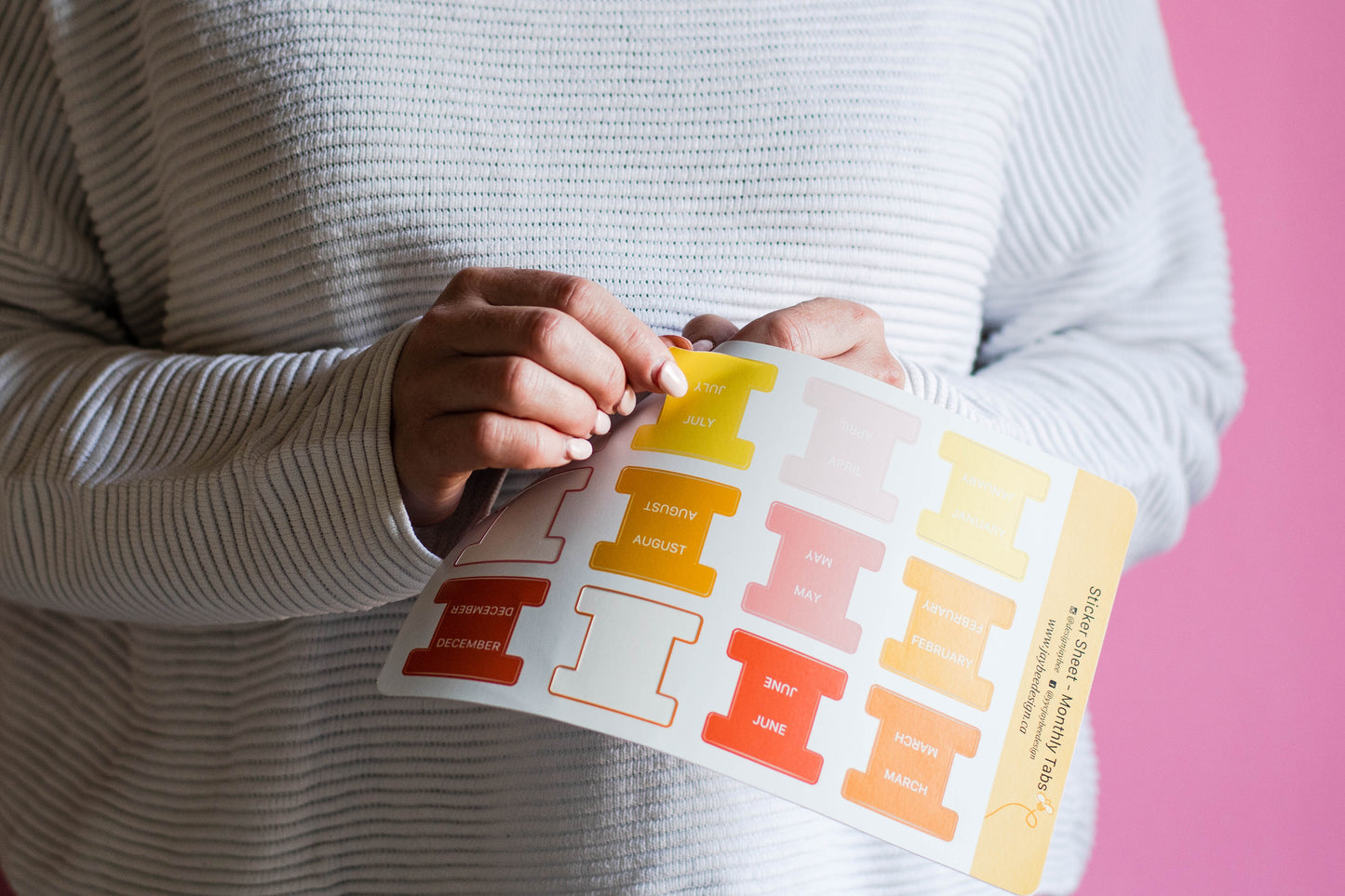 Monthly Tab Sticker Sheet