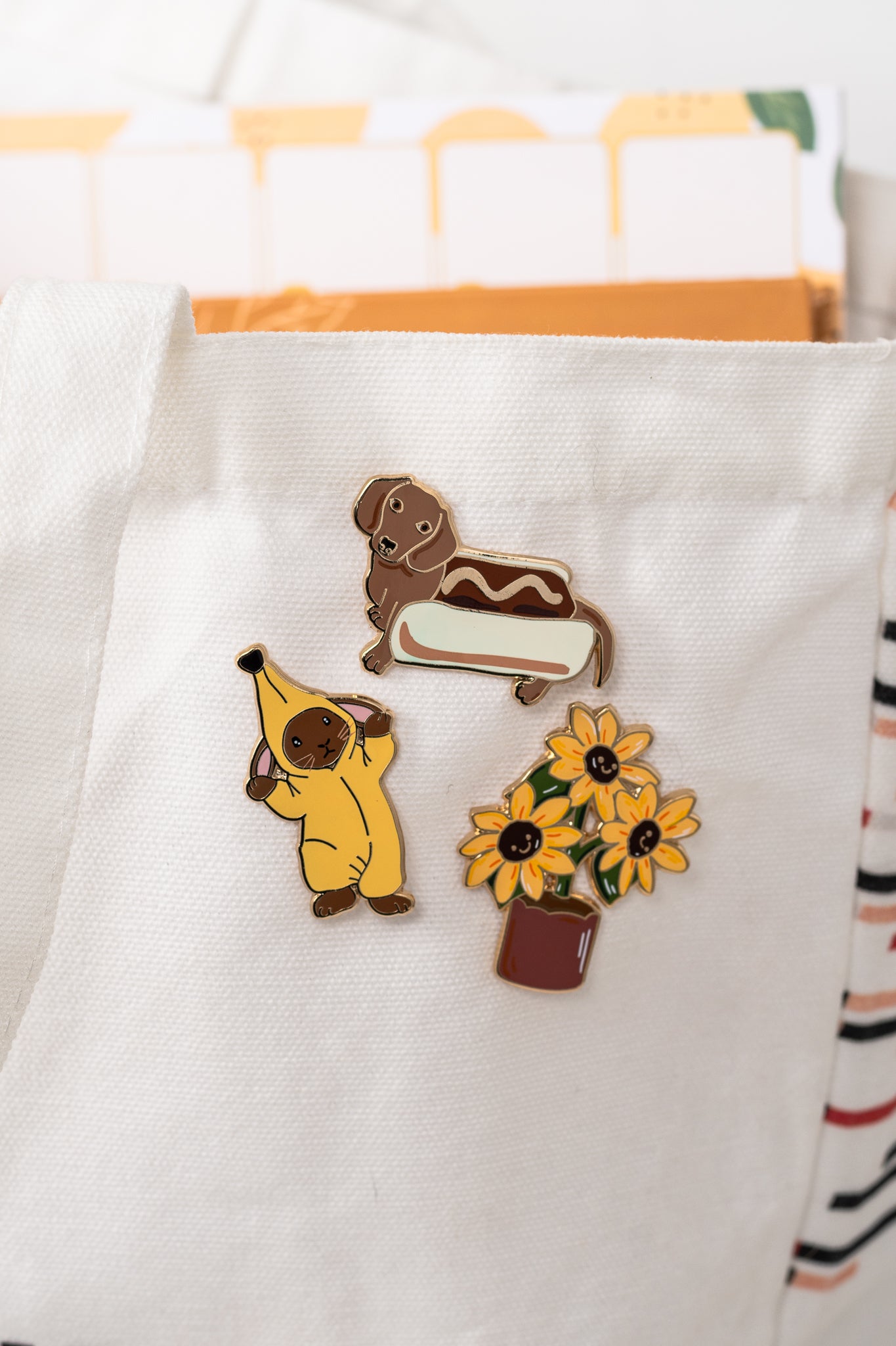 Hot Dog Enamel Pin
