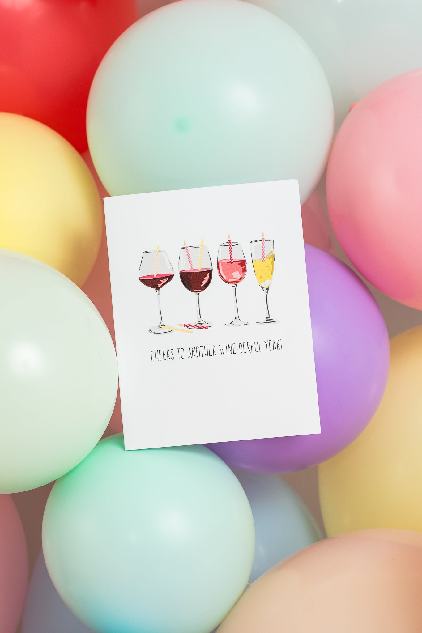 Cheers To Another Wine-derful Year! - Greeting Card