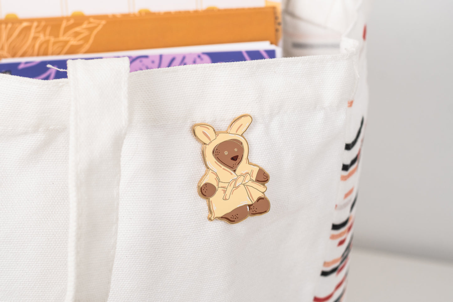 Bunny Bear Enamel Pin