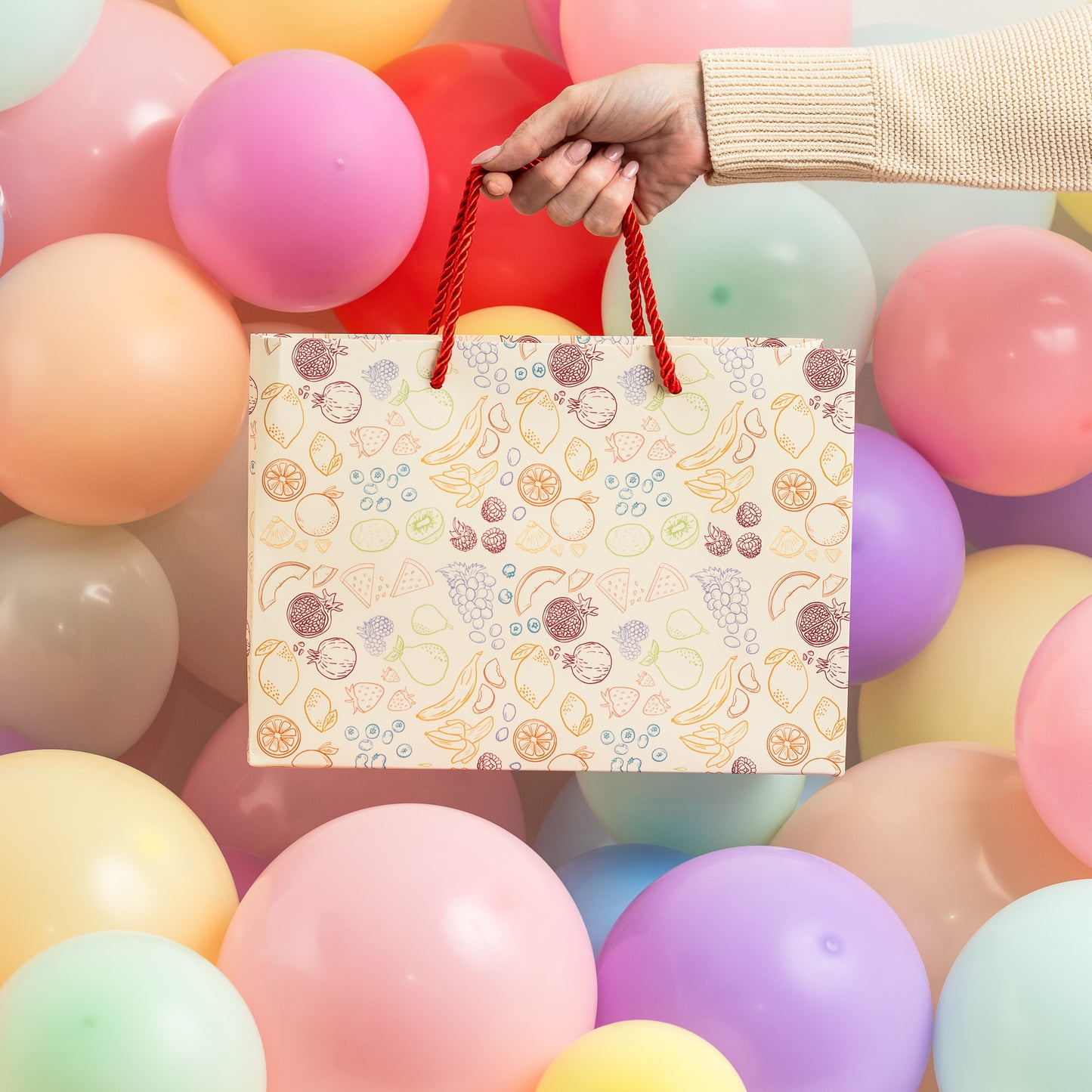 Fruit Basket Pattern Gift Bag