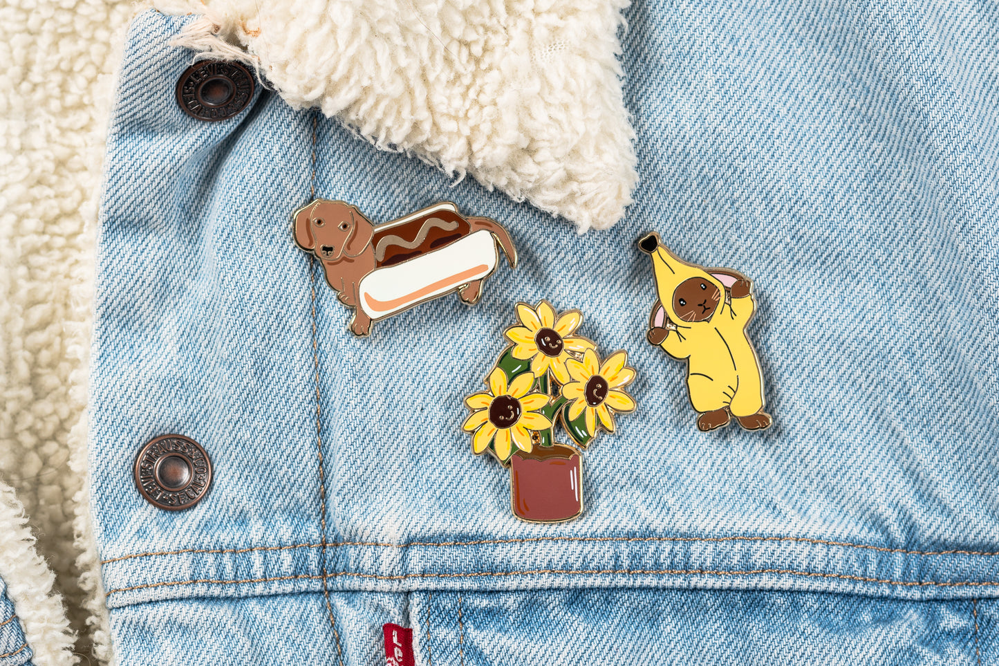 Sunflower Pot Enamel Pin