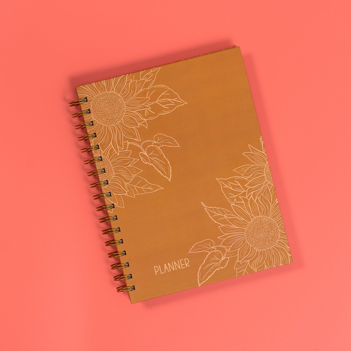 Golden Sunflower 12 Month Undated Planner