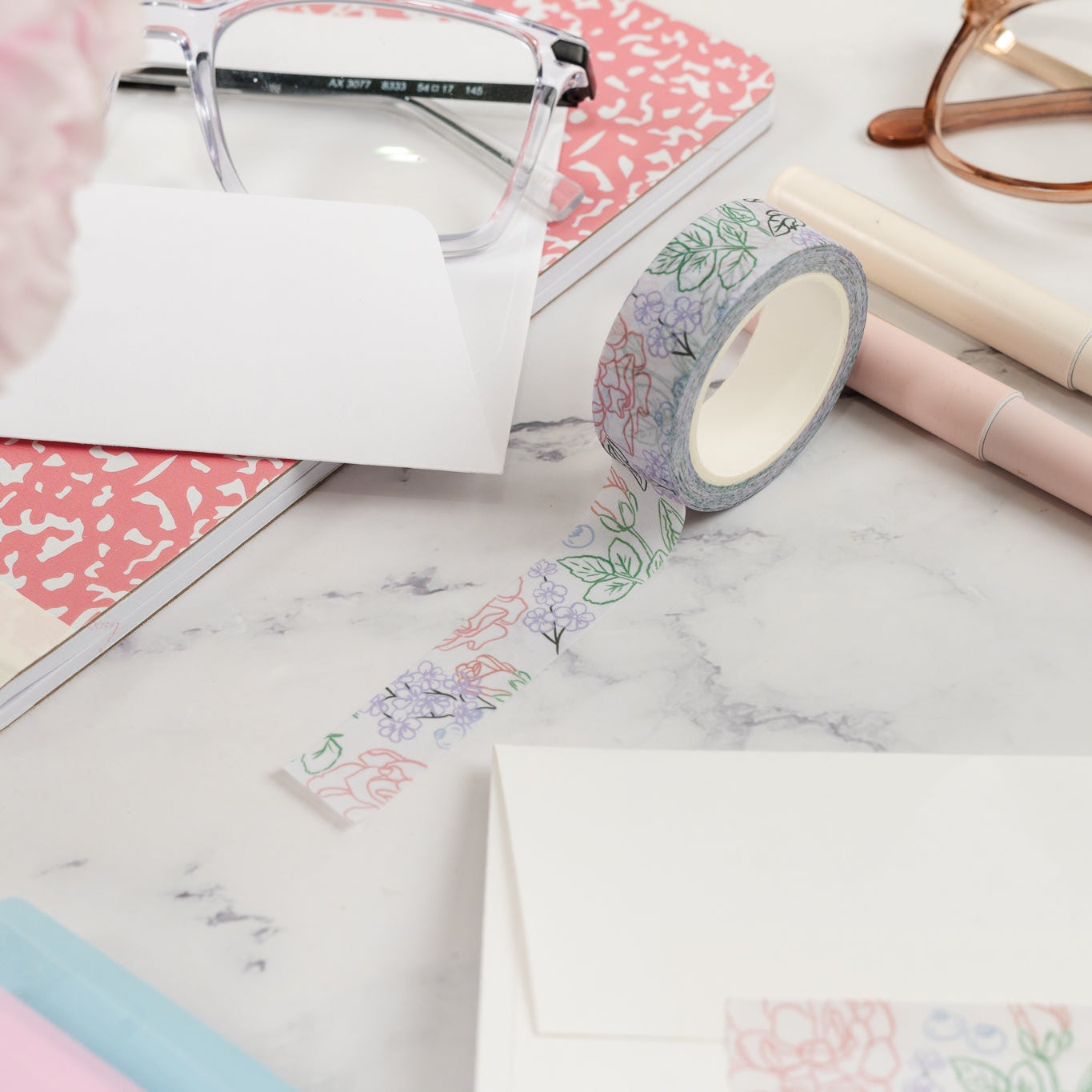 Purple Floral Washi Tape