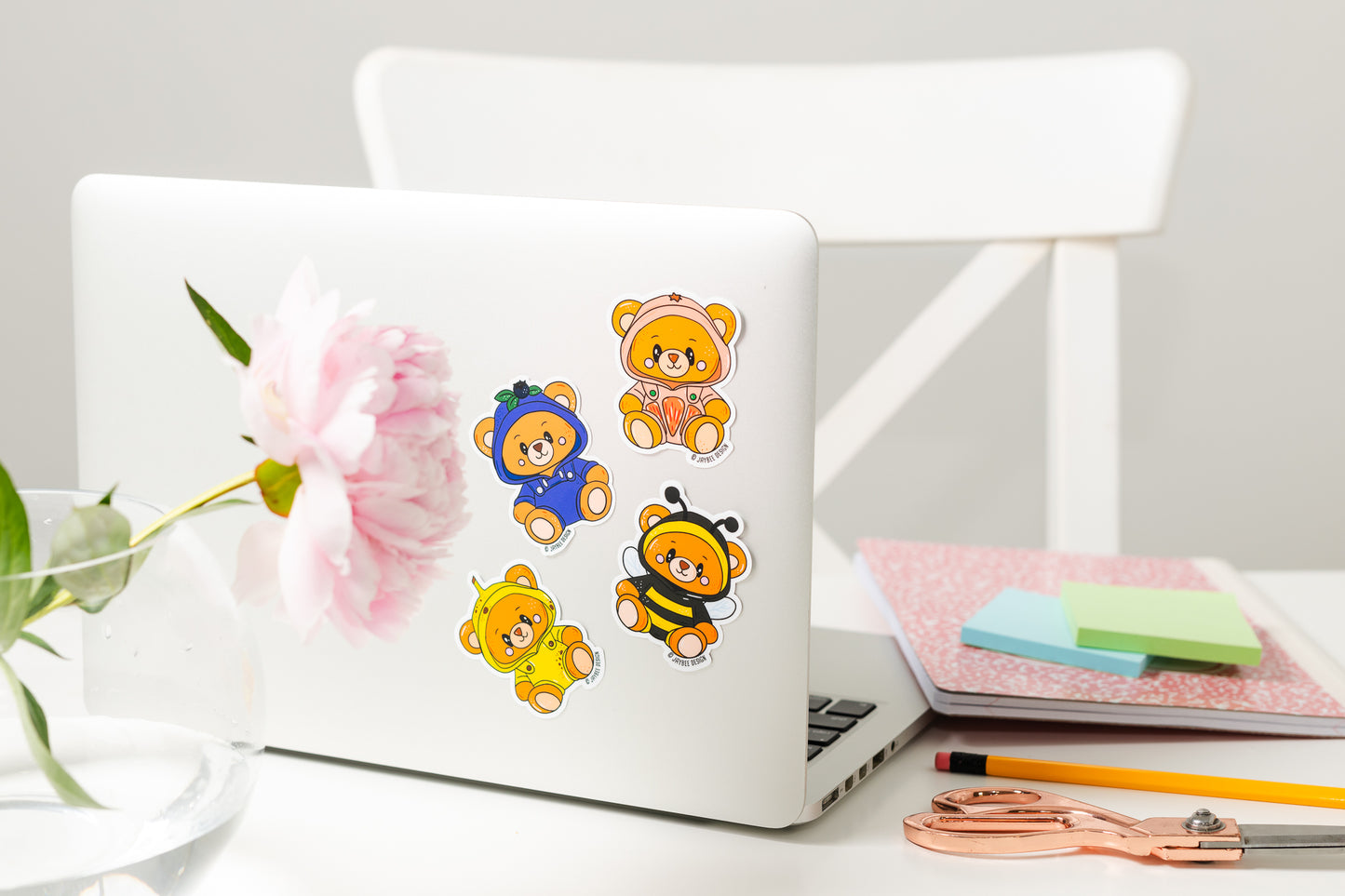 Grapefruit Bear Vinyl Sticker