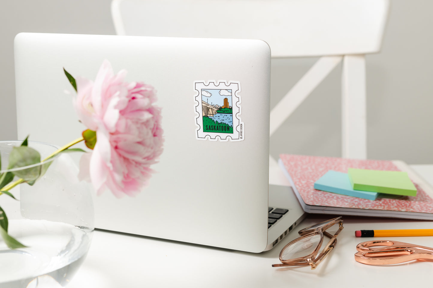 Saskatoon Postage Stamp Vinyl Sticker