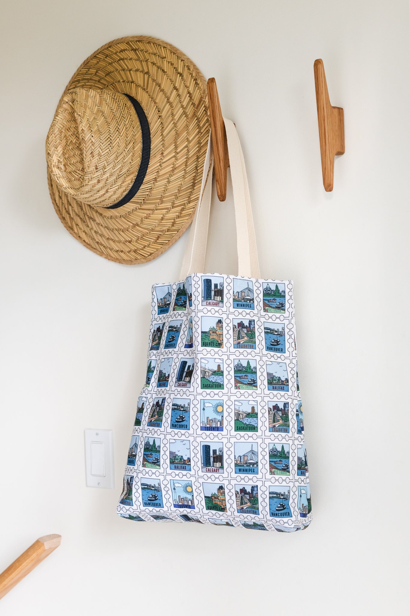 City Postage Stamp Tote Bag