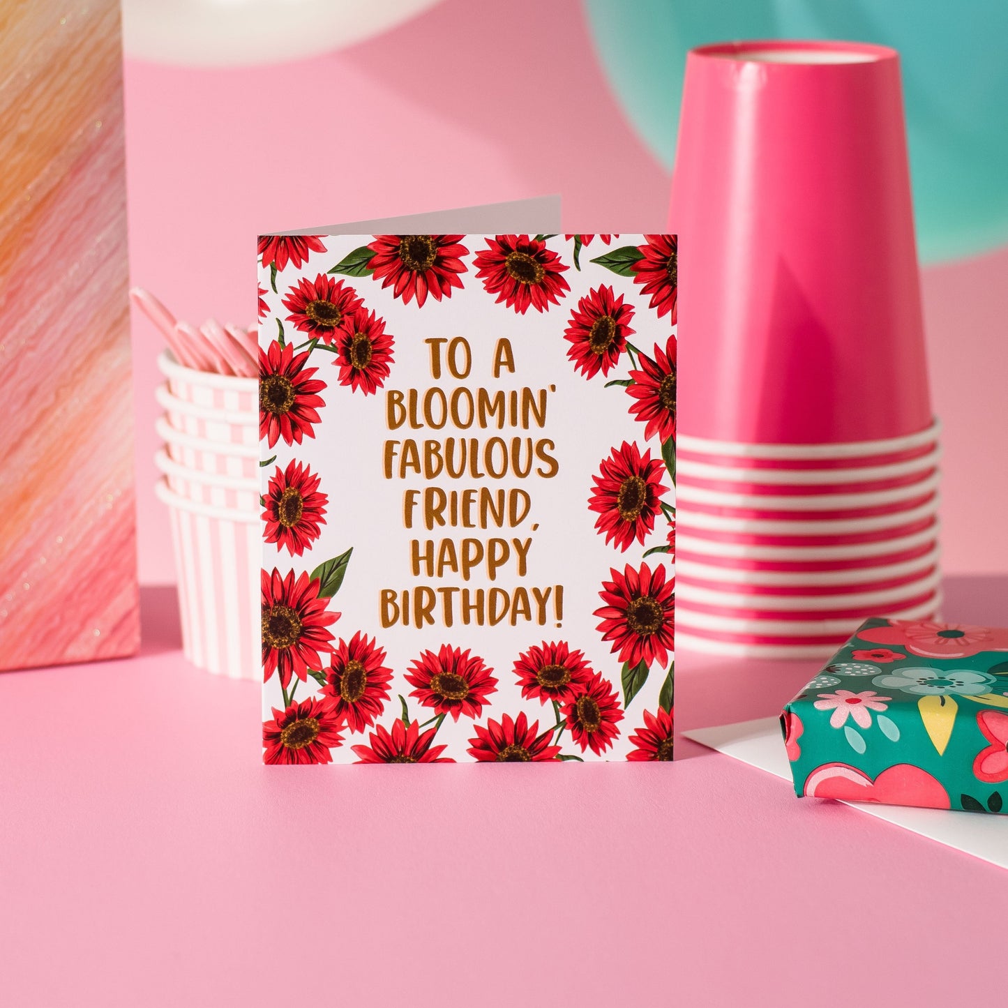 To A Bloomin' Fabulous Friend, Happy Birthday! - Greeting Card