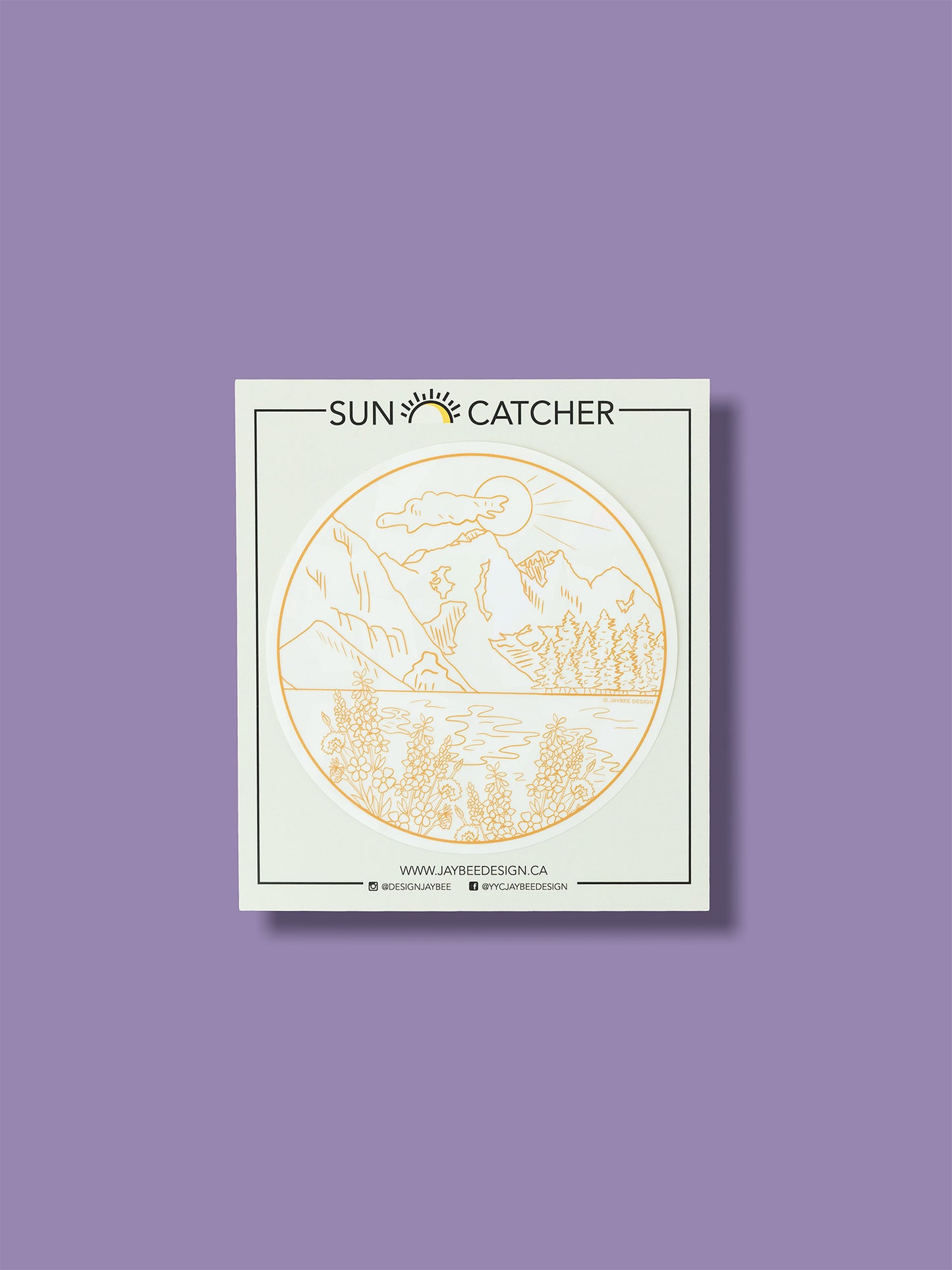 Mountain Flower Circle Sun Catcher