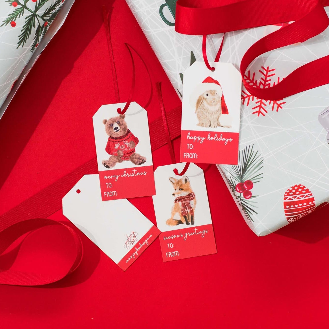 Woodland Holiday Gift Tags - 6pk