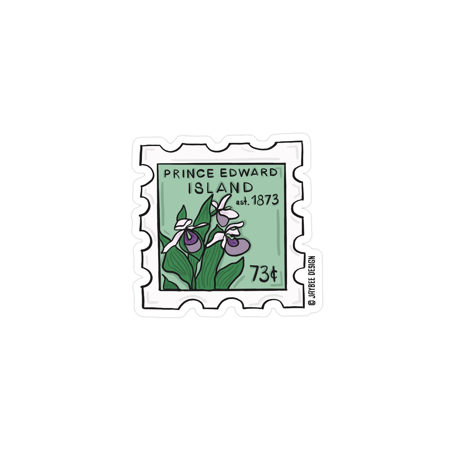 Prince Edward Island Stamp Vinyl Sticker