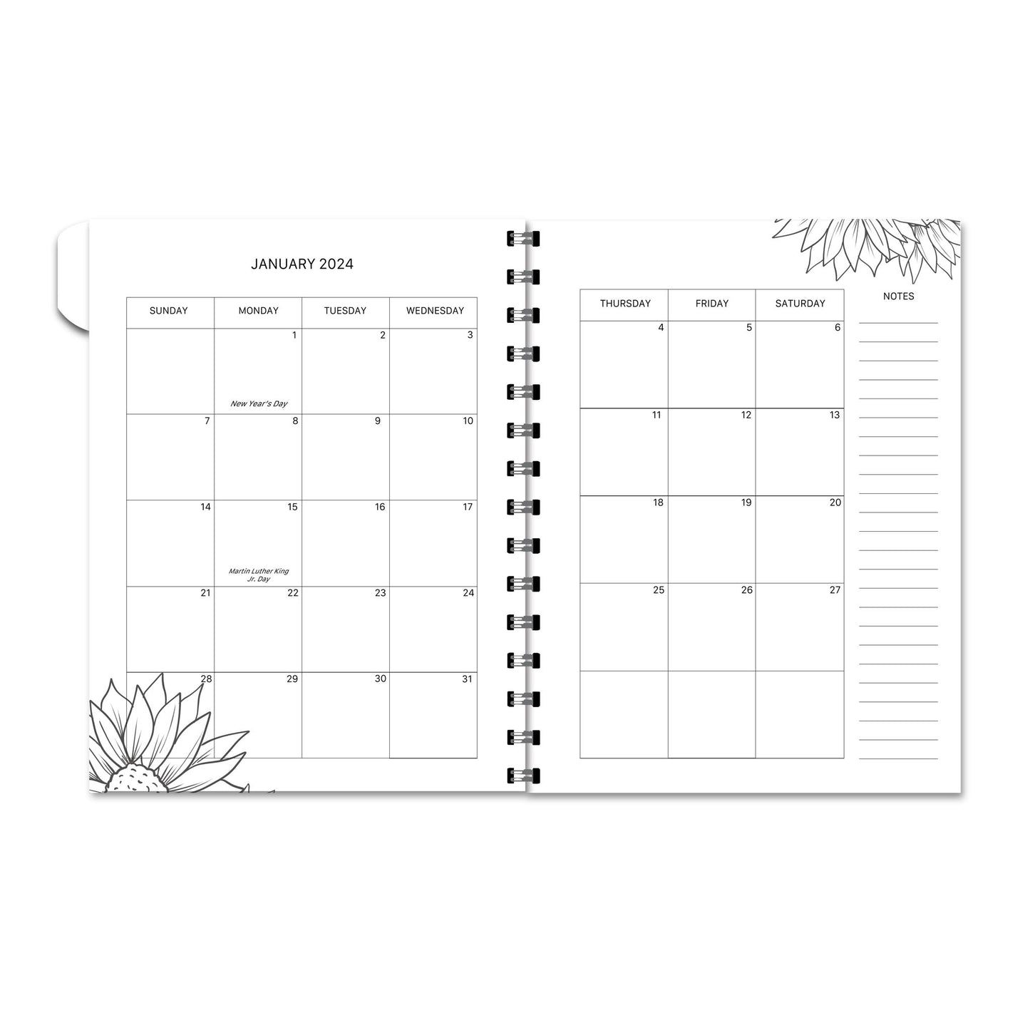 **PRE-ORDER** - 2024 Gold Floral Agenda