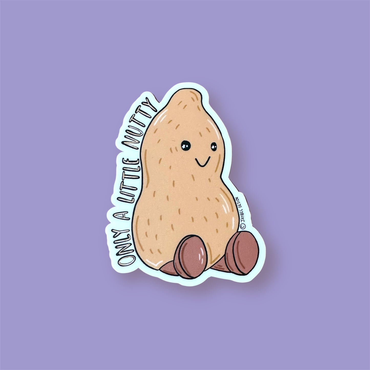 Only A Little Nutty Vinyl Sticker
