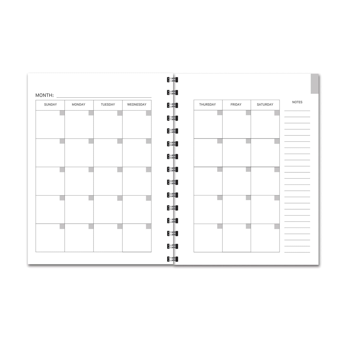 Yellow Floral Undated Planner
