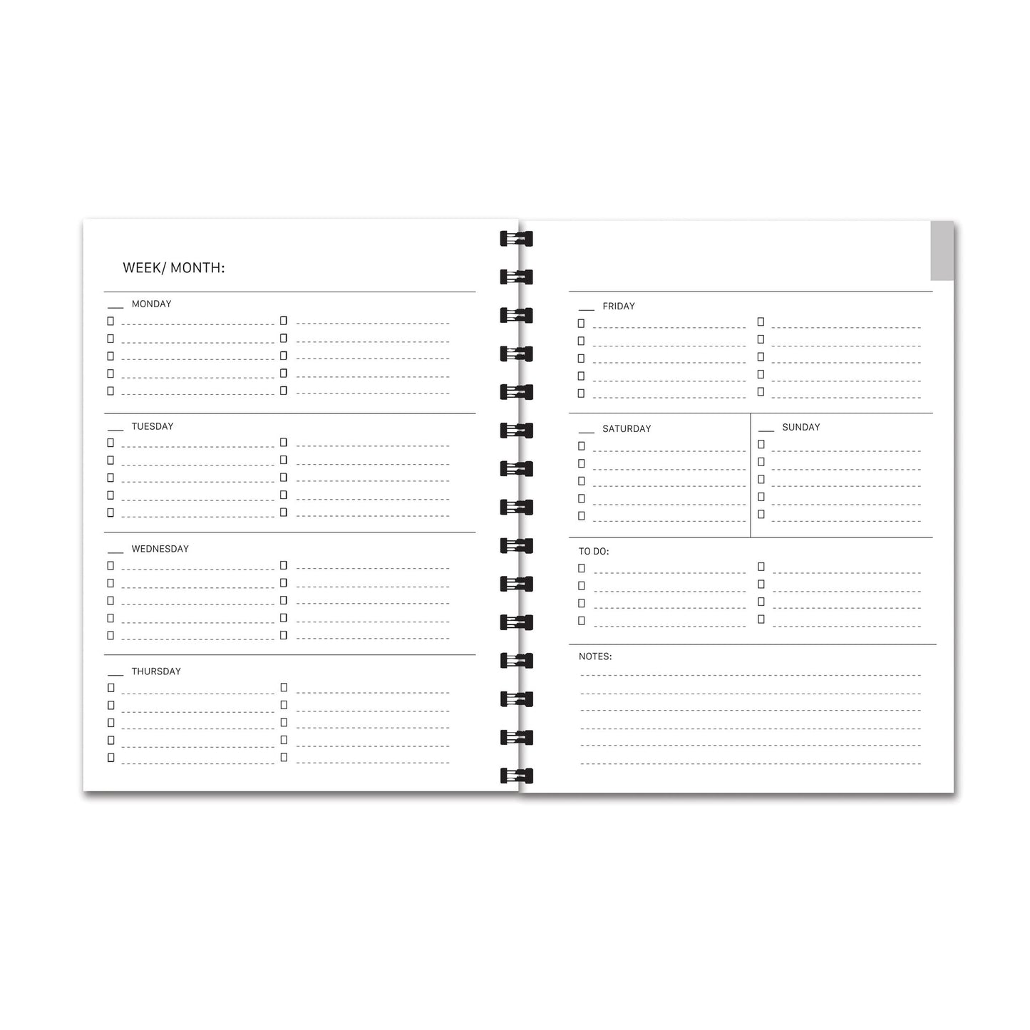 Yellow Floral Undated Planner