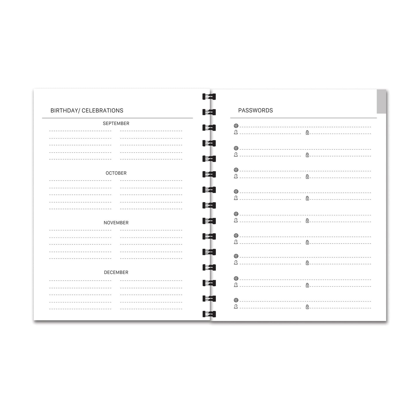 Yellow Floral Undated Planner