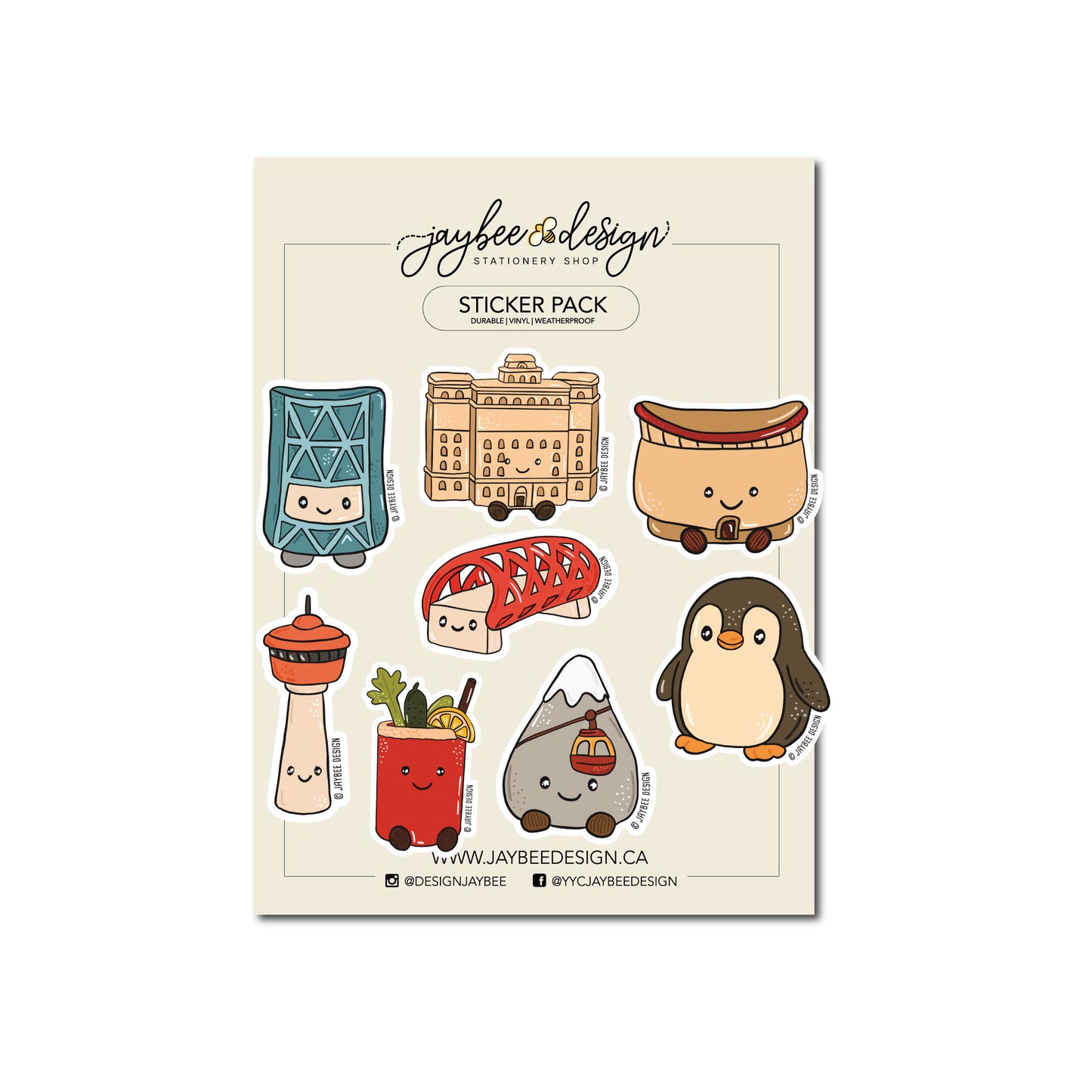 Calgary Vinyl Sticker Pack