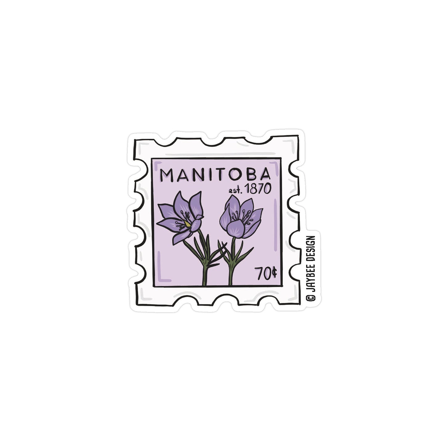 Manitoba Stamp Vinyl Sticker