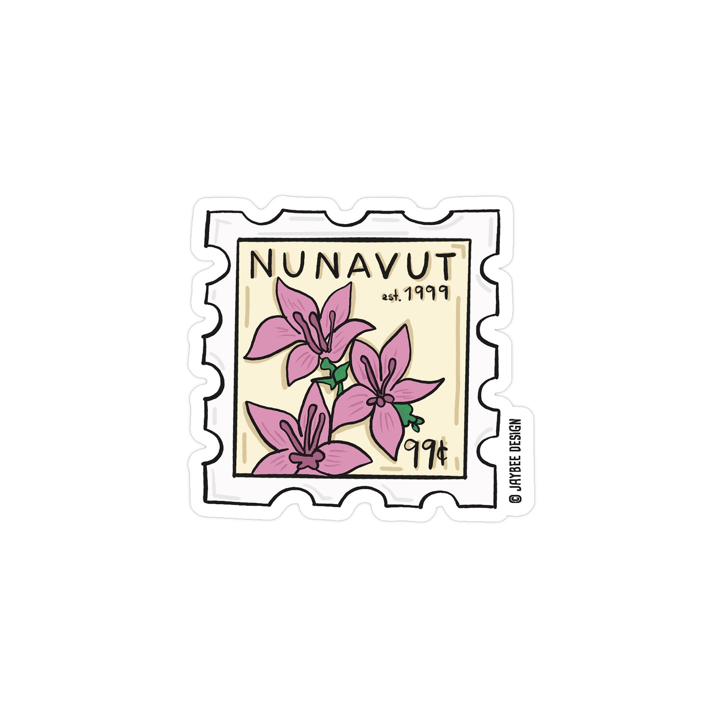 Nunavut Stamp Vinyl Sticker