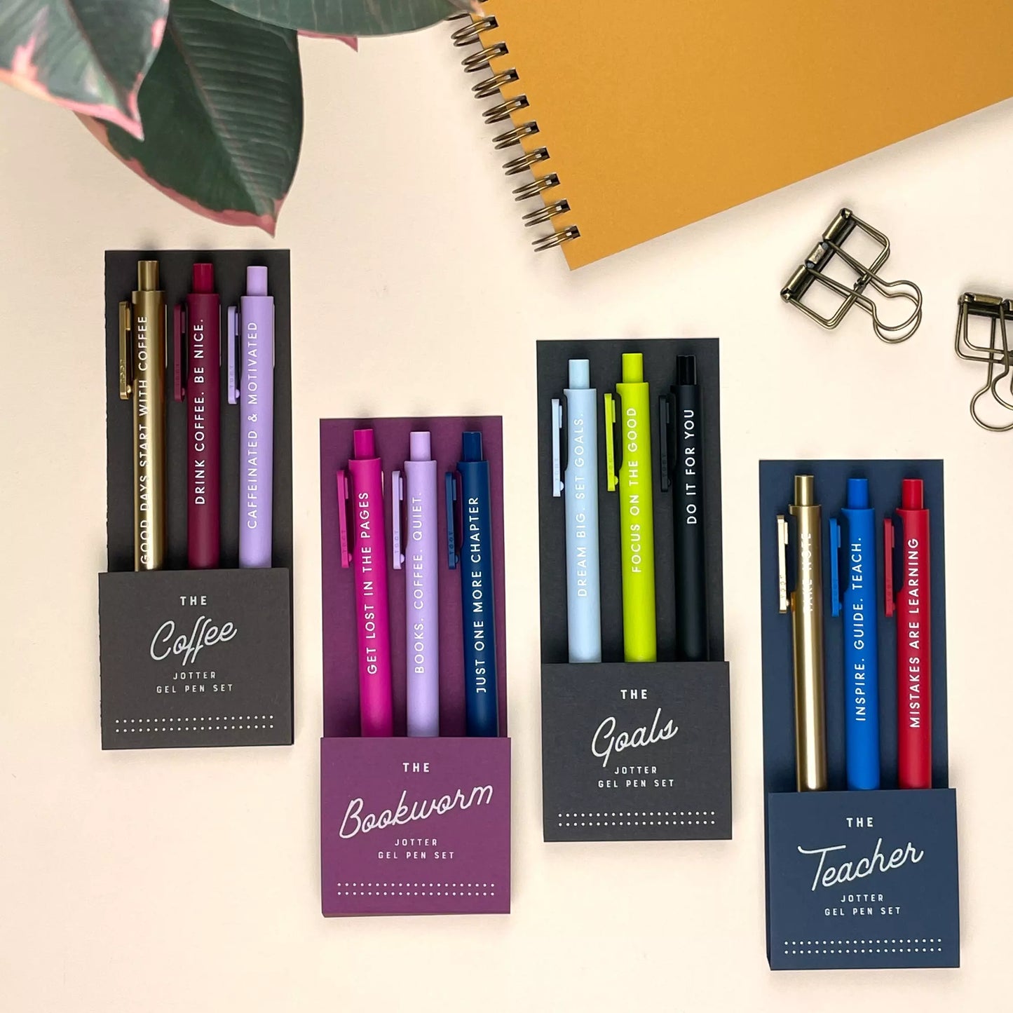 The Bookworm Jotter Gel Pen Set