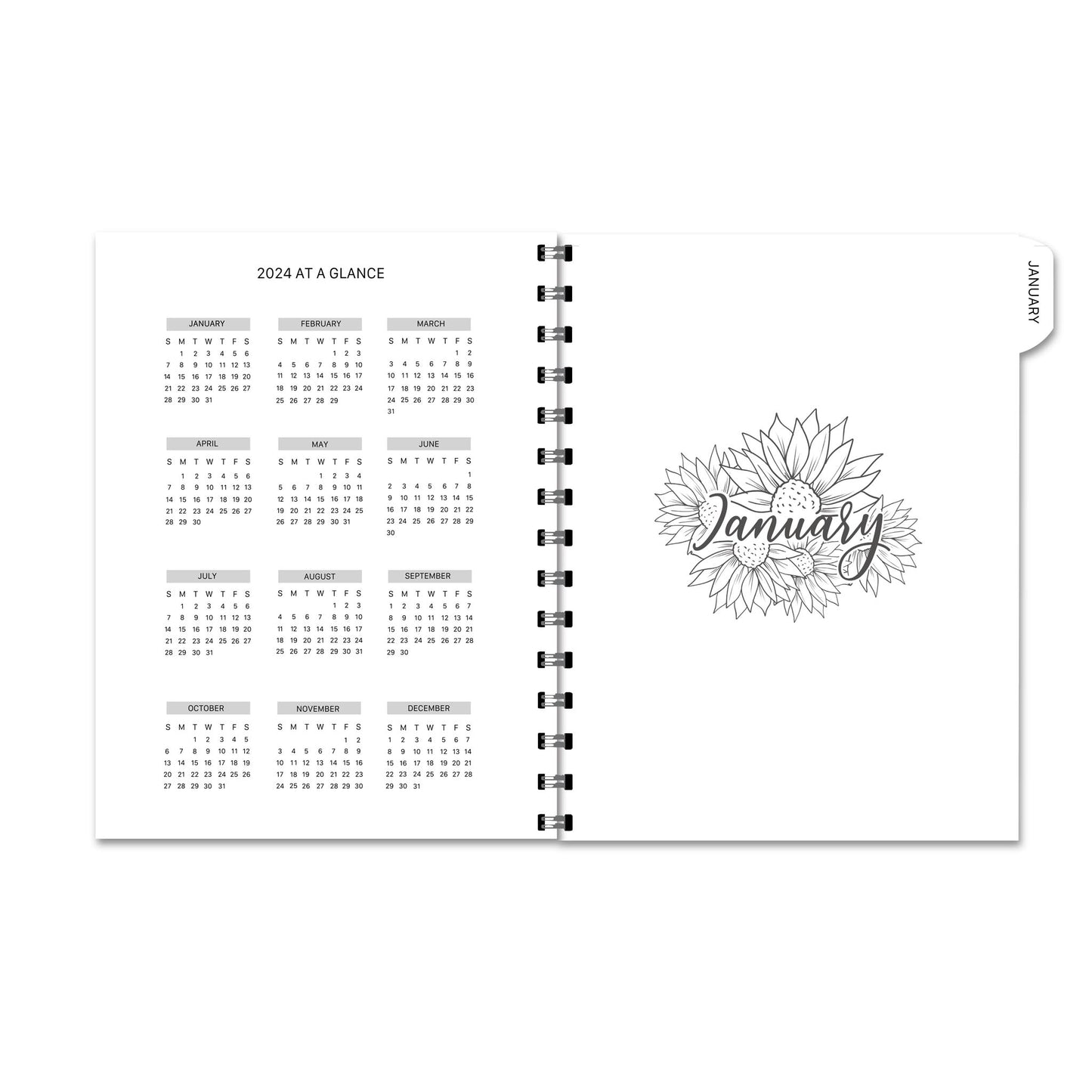 **PRE-ORDER** - 2024 Gold Floral Agenda