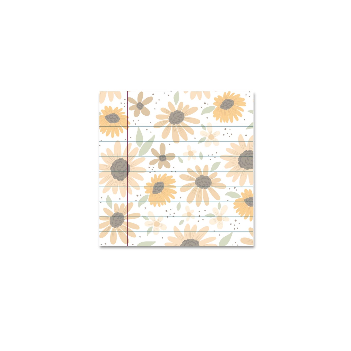 Sunflower Lined Sticky Notes
