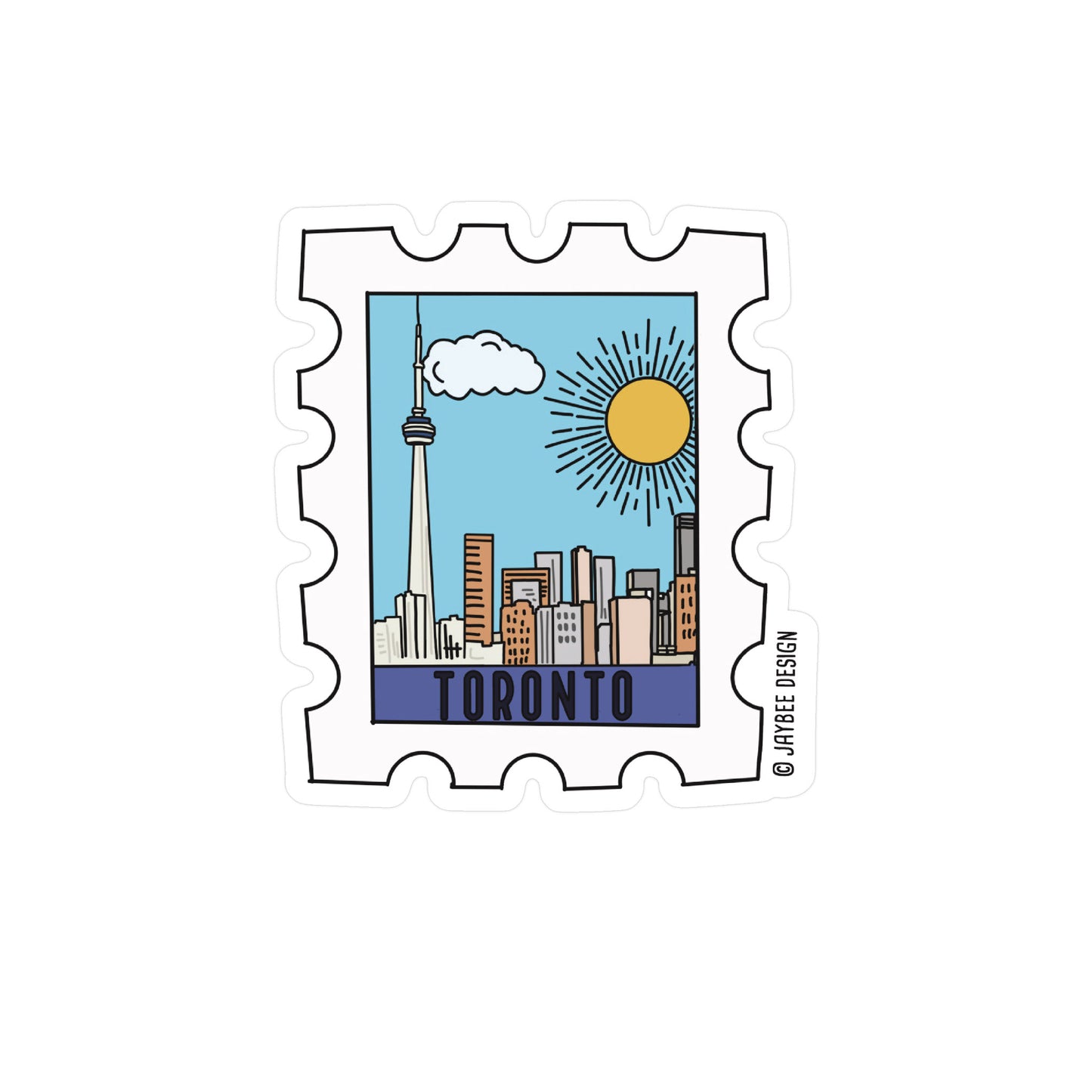 Toronto Postage Stamp Vinyl Sticker