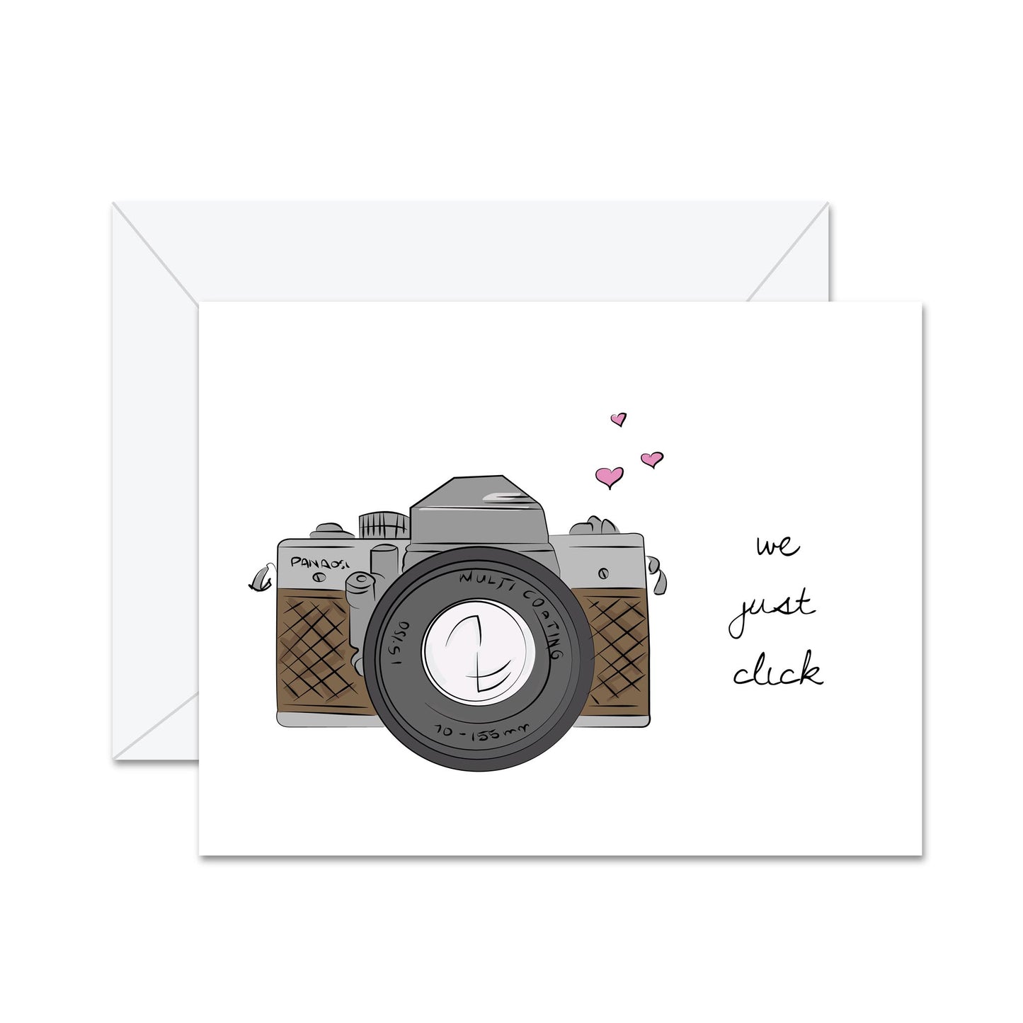 We Just Click - Greeting Card