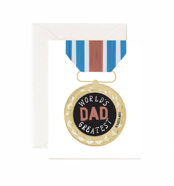 World's Greatest Dad - Scratch Greeting Card