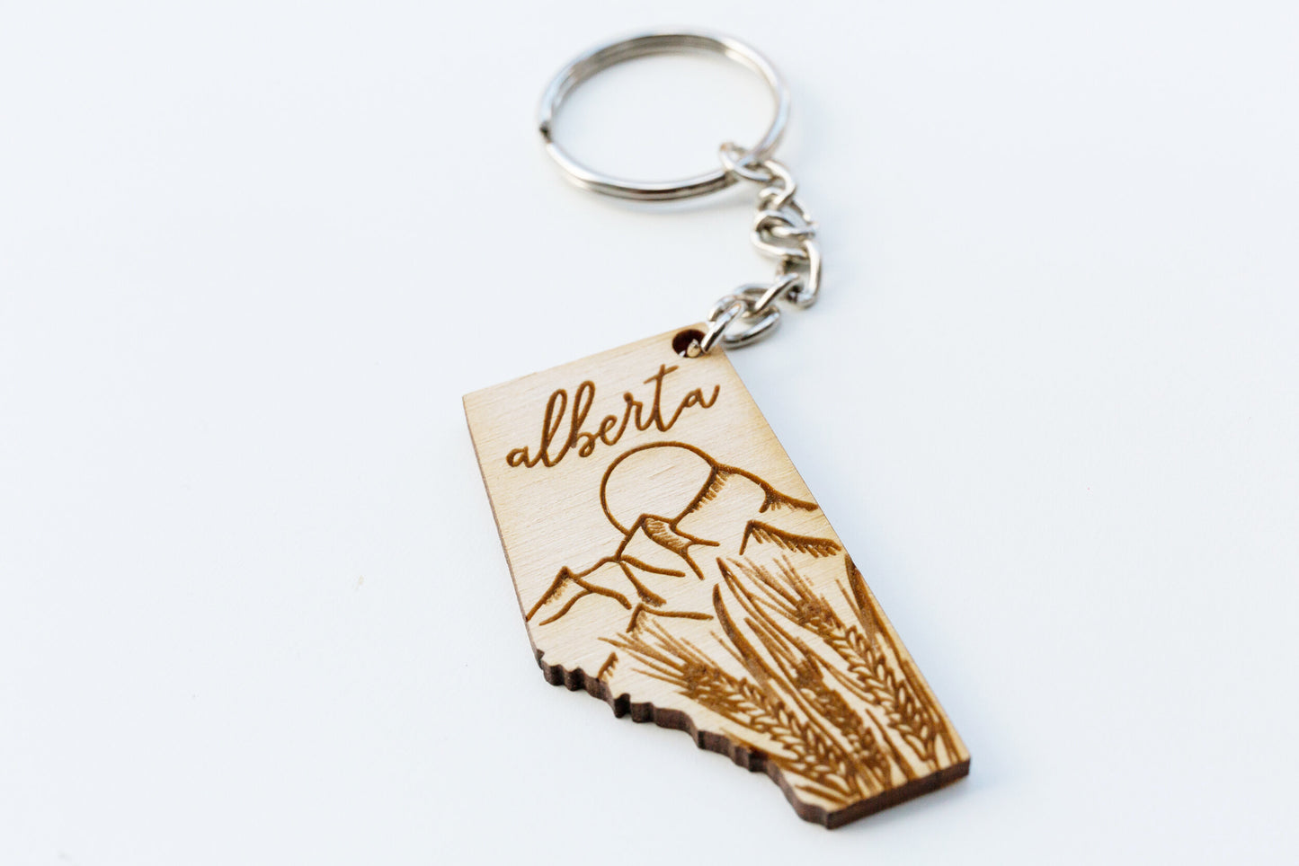 Wood Mountain Alberta Keychain