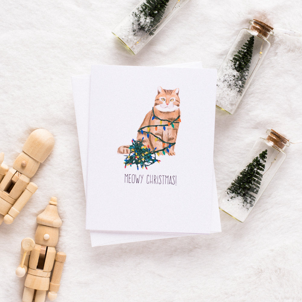 Meowy Christmas - Greeting Card