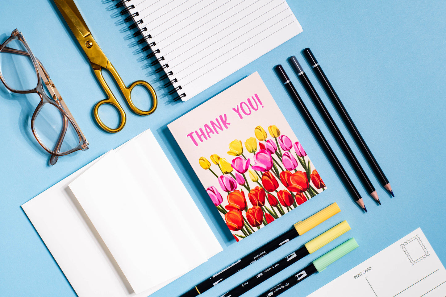 Thank You! (Tulips) - Greeting Card